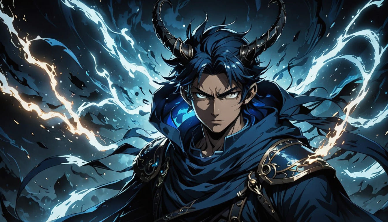 Mysterious Figure with Evil Aura in Dark Atmosphere