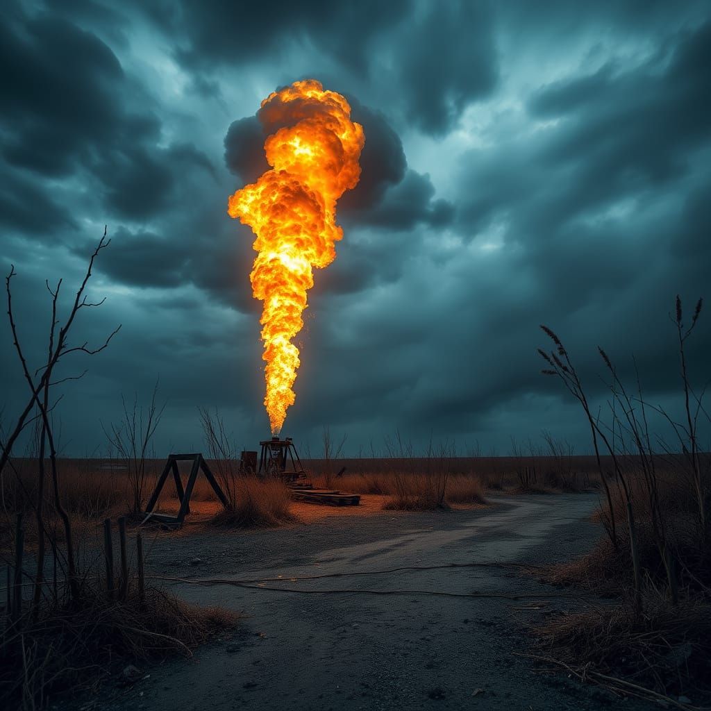 Menacing Presence in Abandoned Oil Field