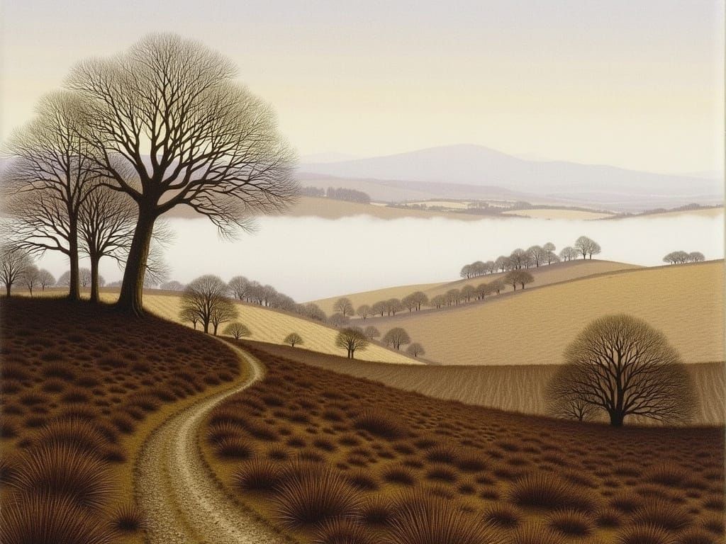 Autumn in the Scottish Highlands: A Foggy Morning in a Tree....