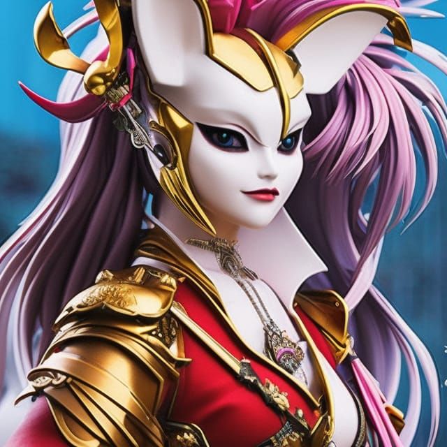 Visual Kei Samurai Rabbit Girl with Katana