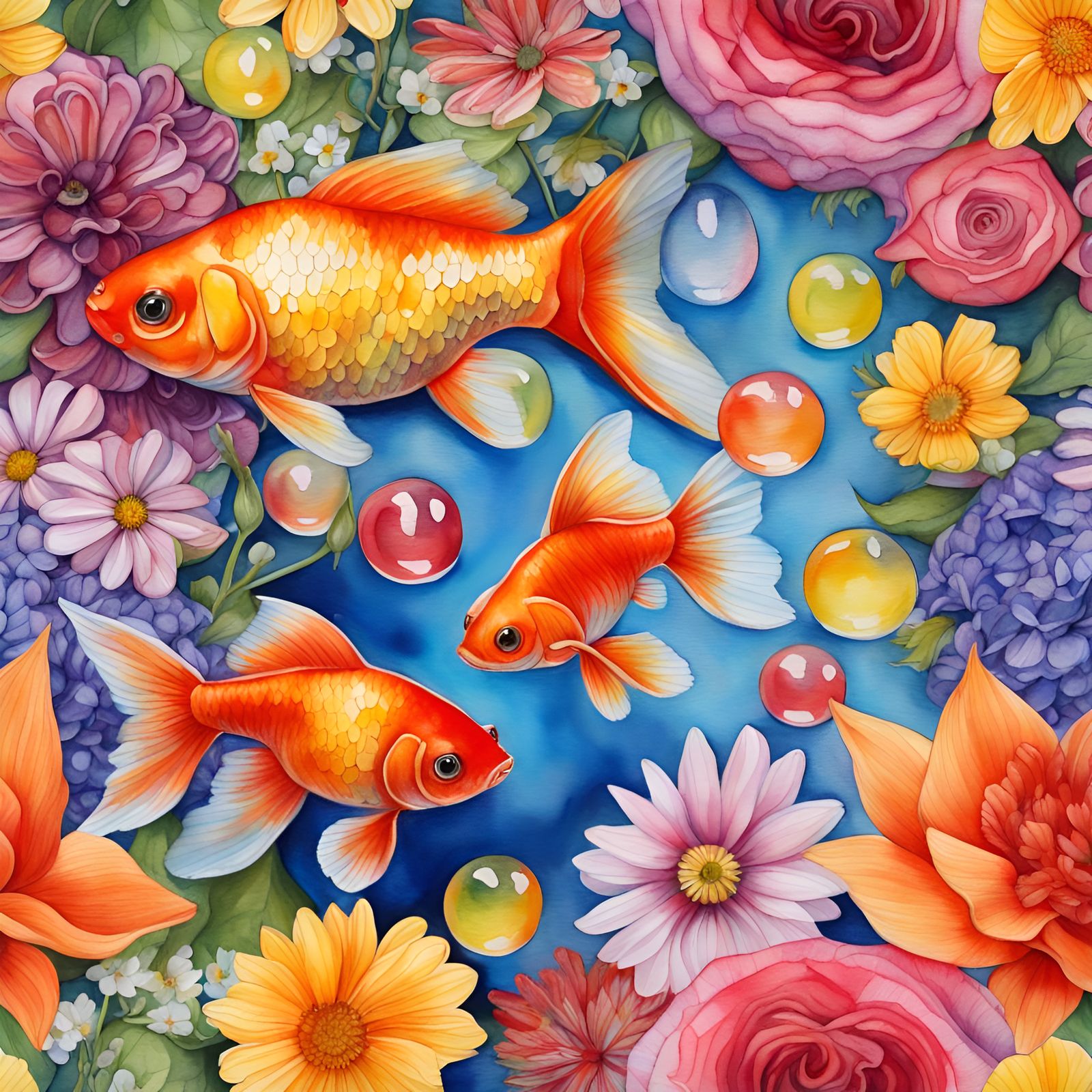 Flowers and Fish