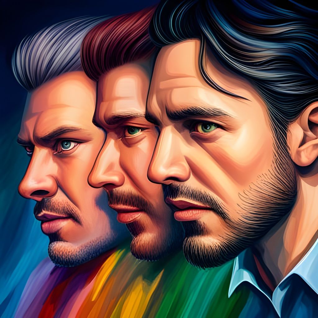 Hyperrealistic Portrait of United Faces in Splash Art Style
