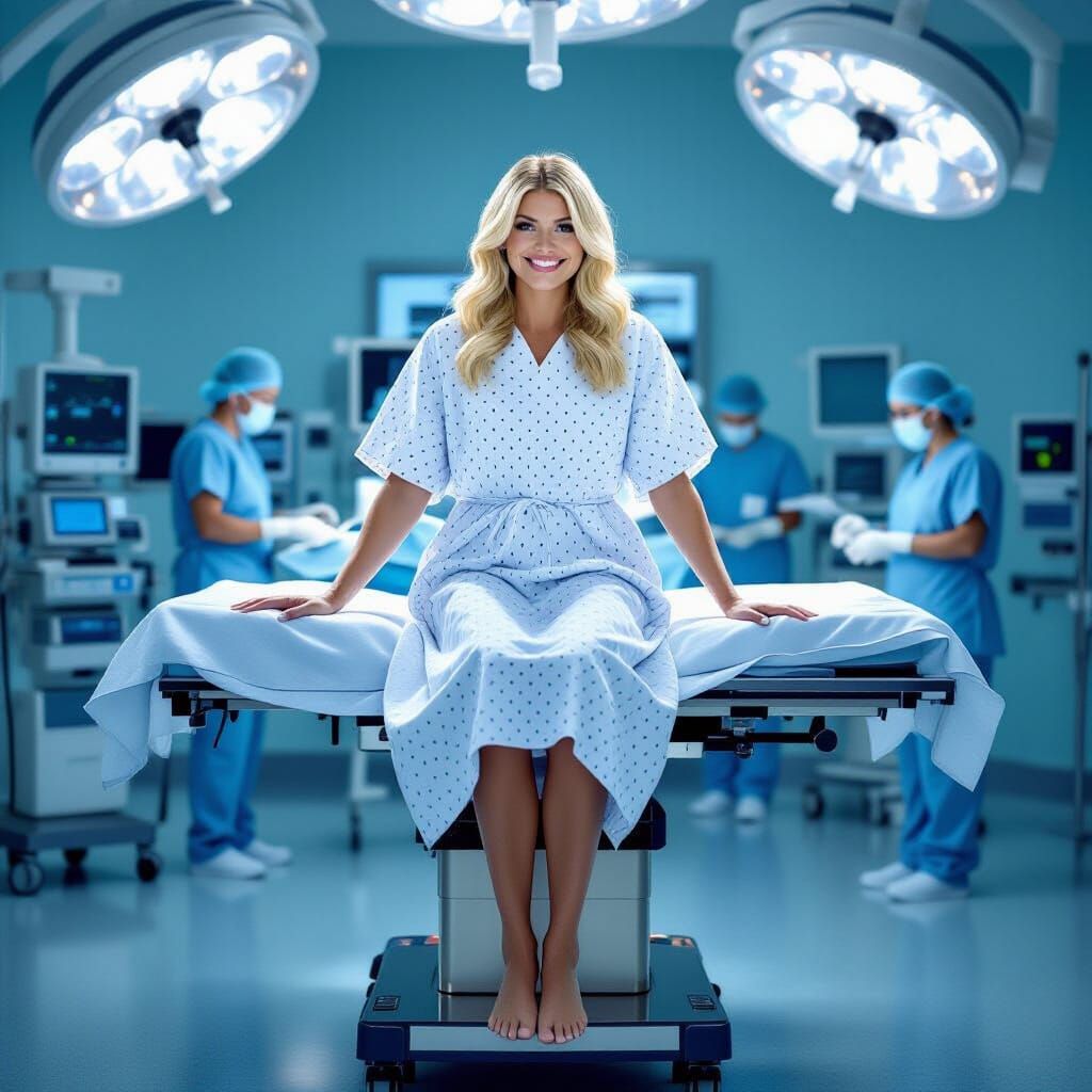 Photorealistic Hospital Scene with Surgical Table