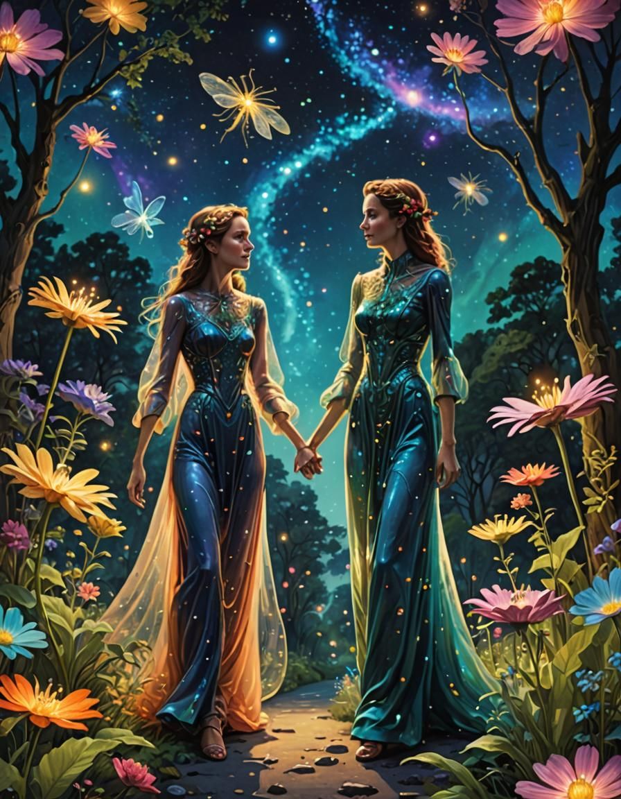 Magical evening walk