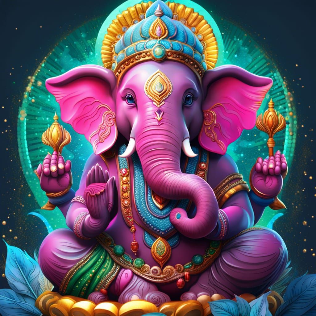 Detailed 3D Rendering of Ganesha