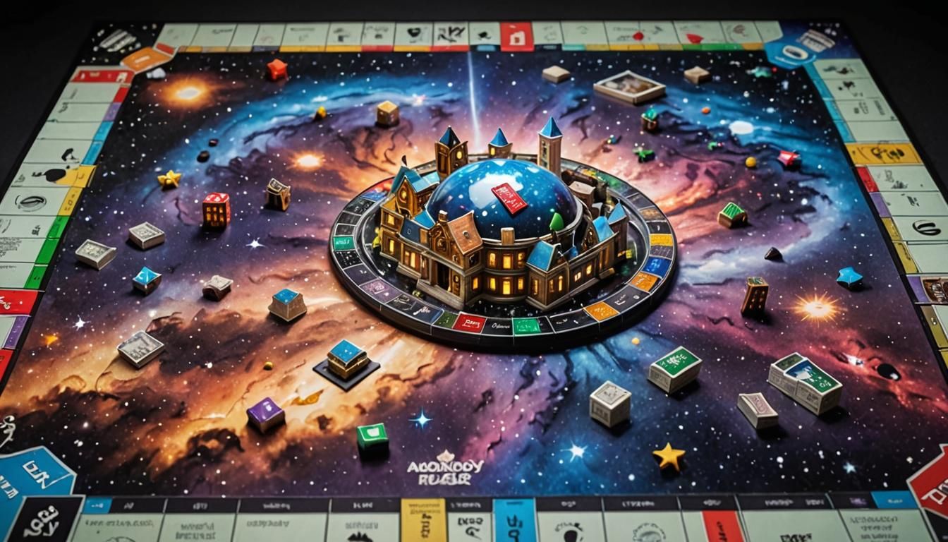 Galaxy Monopoly Game Board in 3D