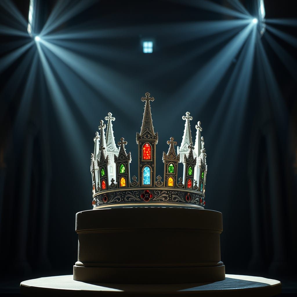 Renaissance Crown-City on Stone Plinth