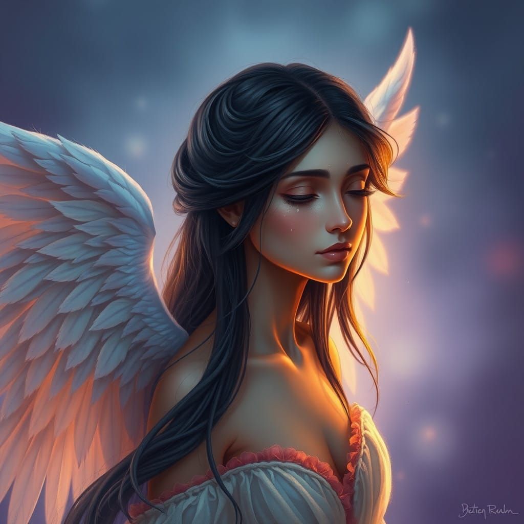 Ethereal Angel in Soft Focus, Tears of Crystal