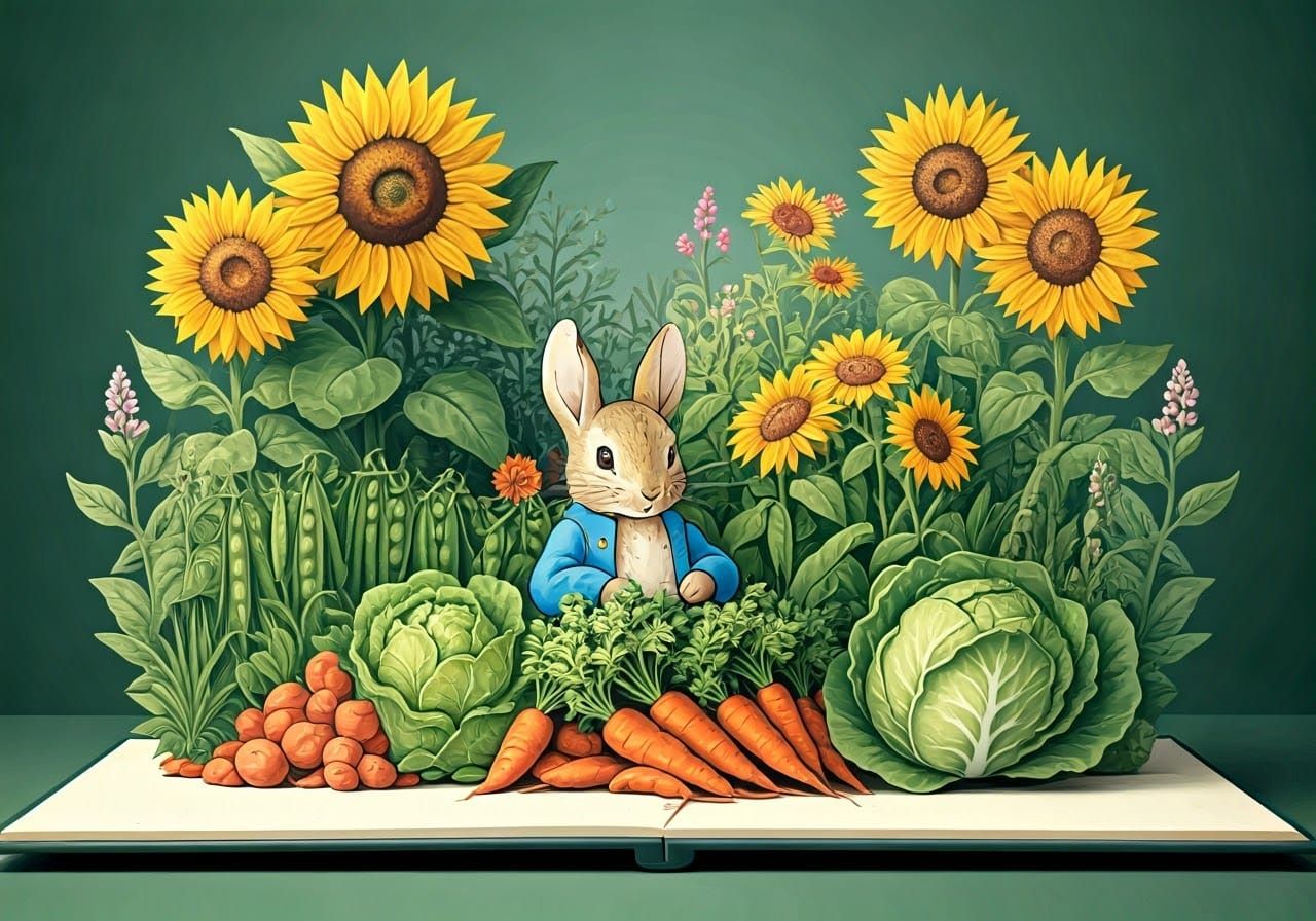 Peter Rabbit's Garden: A 3D Pop-Up Illustration