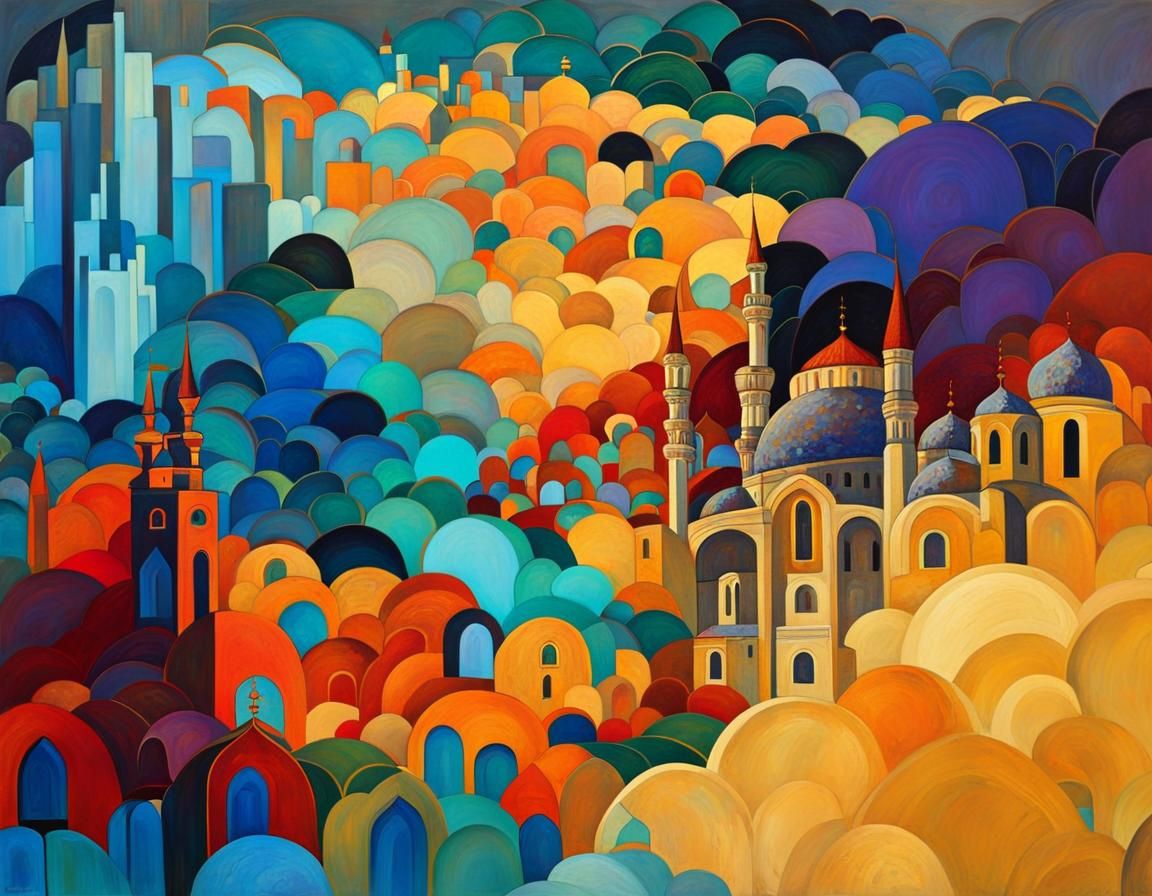 Istanbul Masterpiece in Expressionist Impasto Style