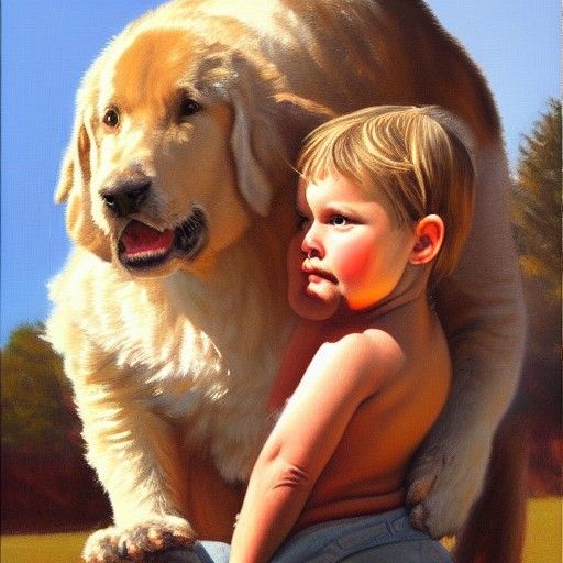 Mother Figure in Oil Painting Style