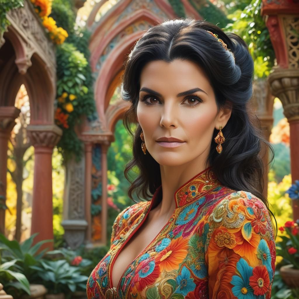 Angie Harmon Portrait in Gaudi-Inspired Surrealism