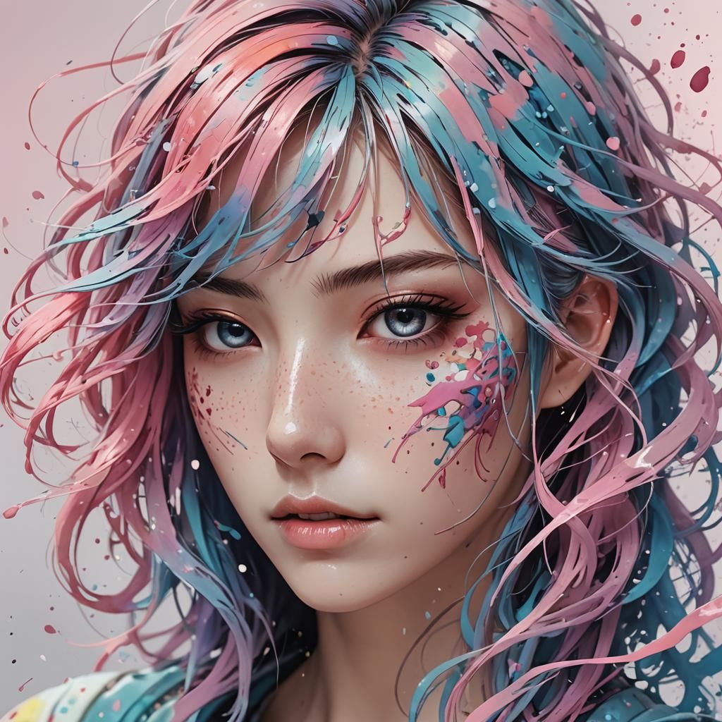 Ink Muse: Hyper-Realistic Digital Anime Portrait