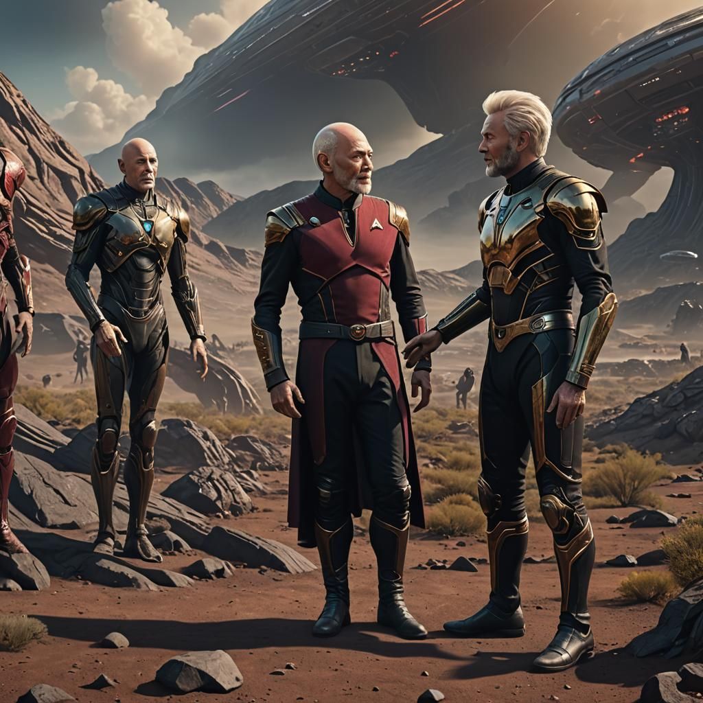 Picard and Riker's First Contact with New Aliens