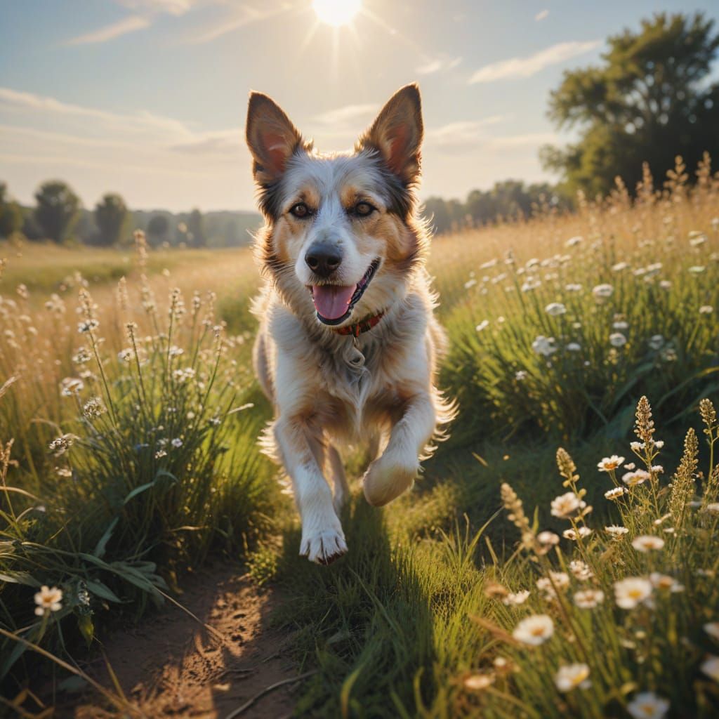 Soothing Summer Day Impressionist Oil Painting of a Joyful D...
