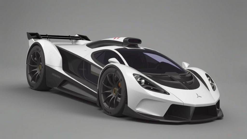Sleek Futuristic Supercar Concept with Neon Rims