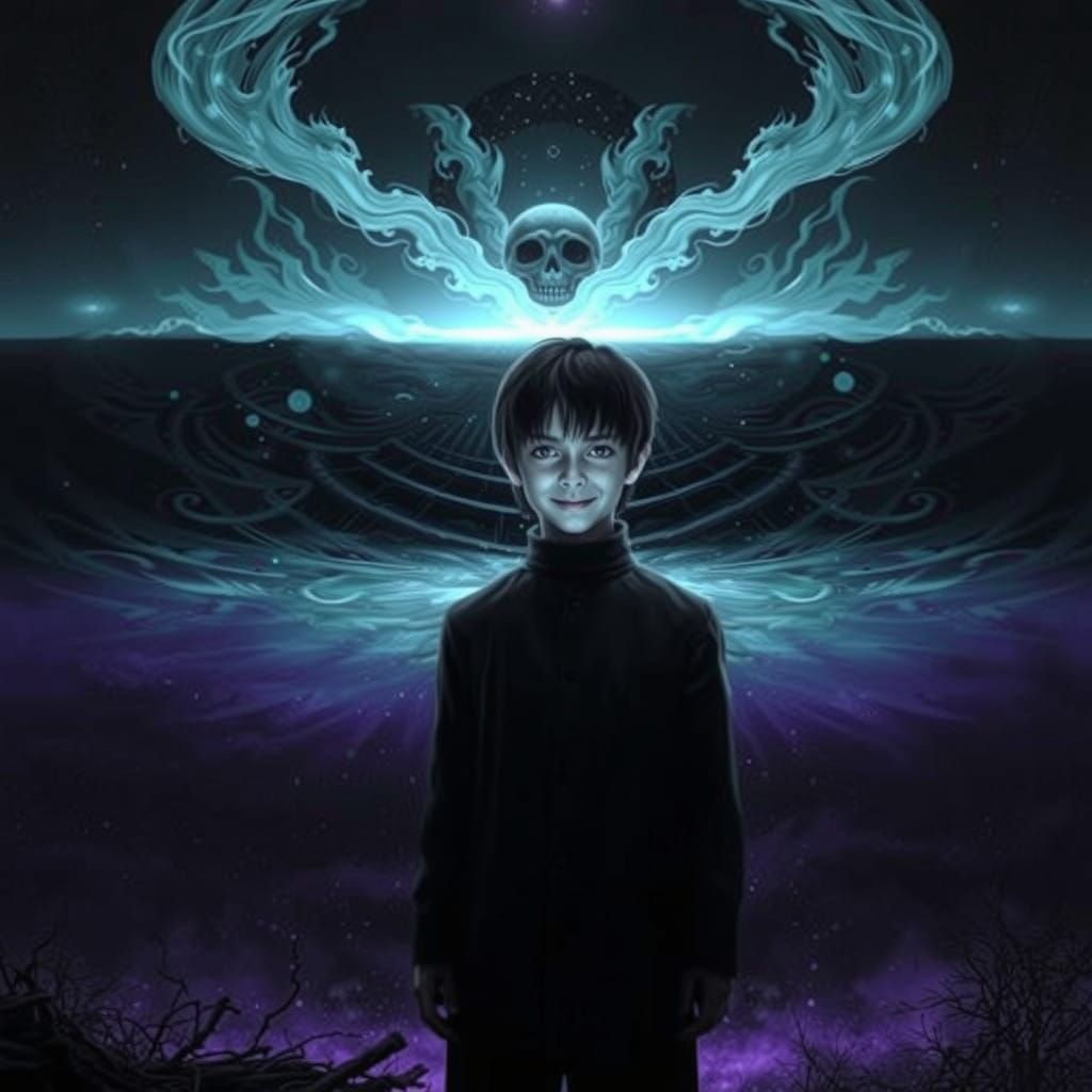 Surreal Boy Reigns Over a Twisted, Dreamlike Realm in Dark,...
