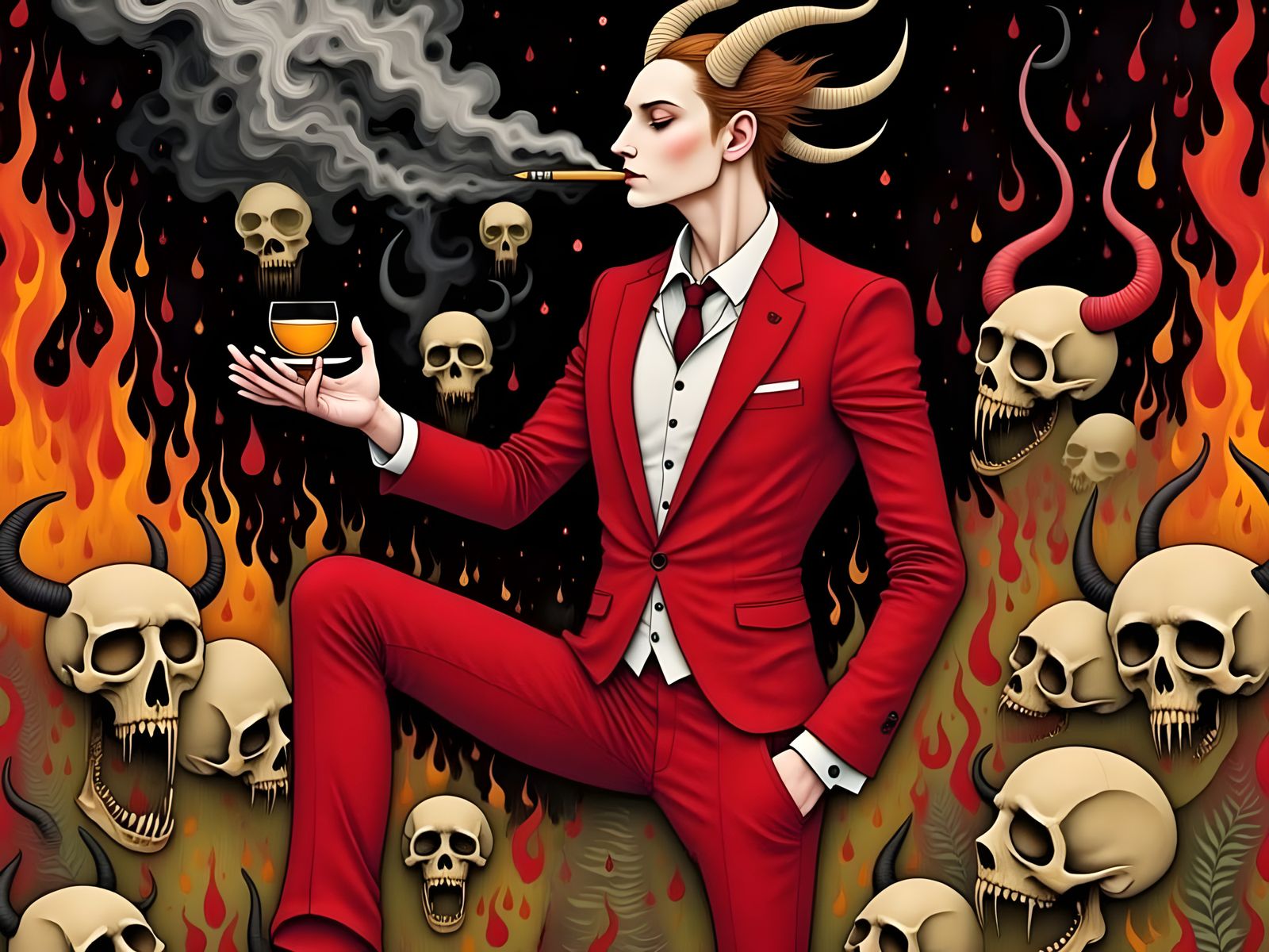 Red Devil in Hell, Psychobilly Art Style