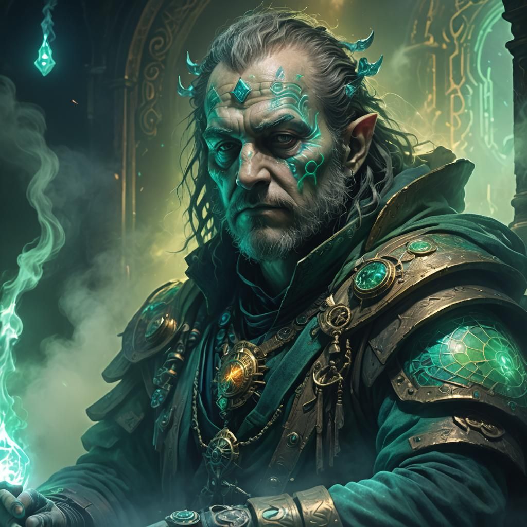 Mystical Guild Navigator Portrait in Sci-Fi Style