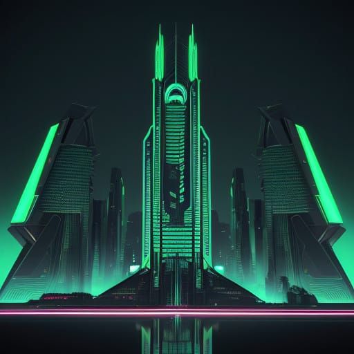Futuristic Typography in Neon Glow