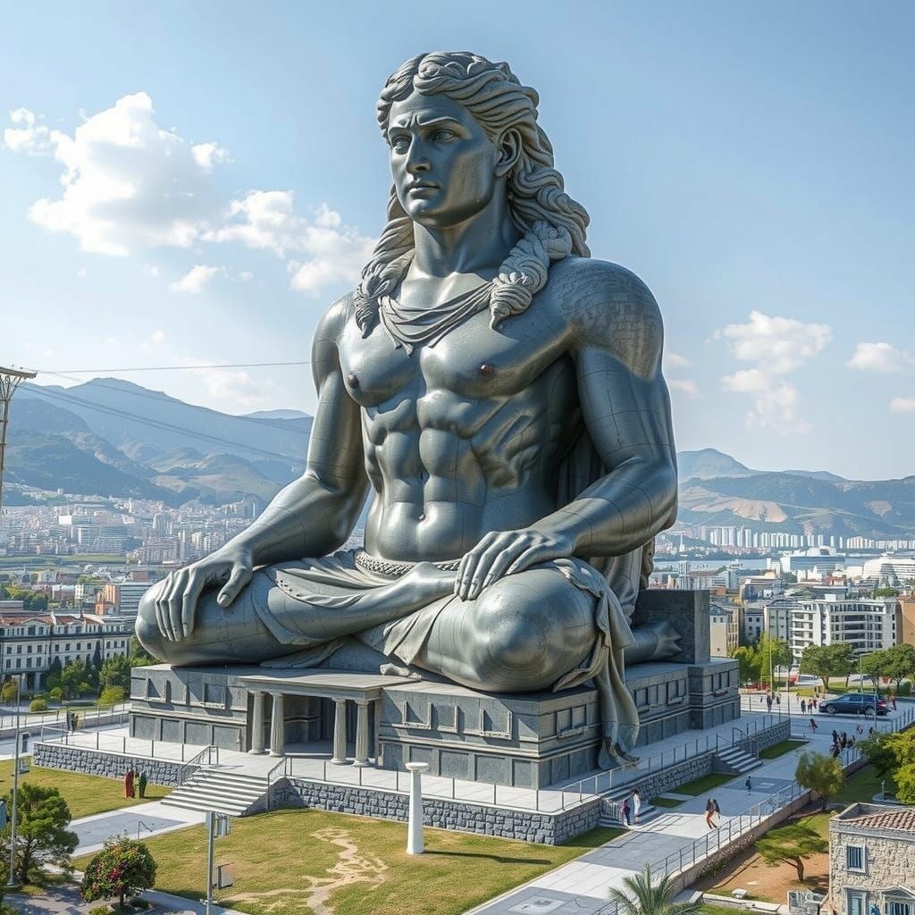 Massive Colossal Statue of Rhodes in Greek City Era