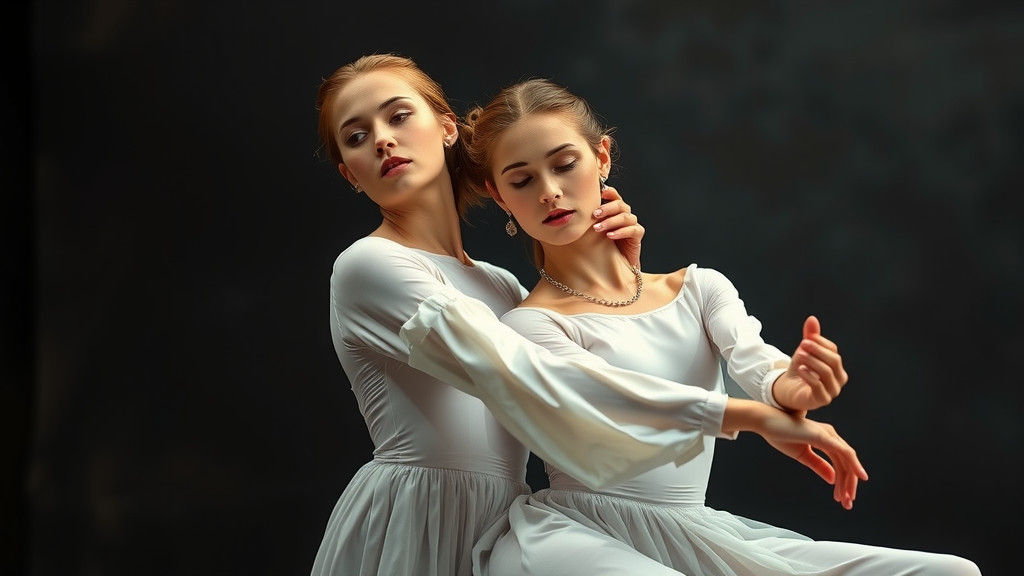Expressive Dance Duo in Dramatic Lighting