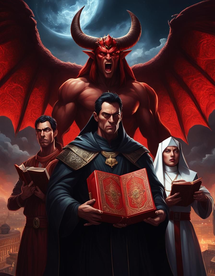 Dark Deity Over Turin: Hyperdetailed Digital Art