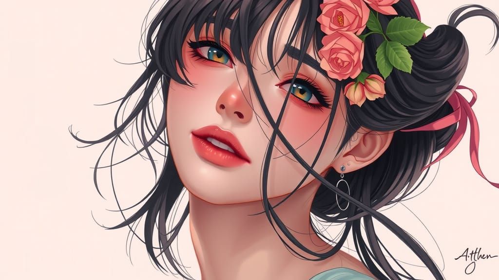 Charming Streamer's Transformation: 2.5D Hyperrealistic Anim...