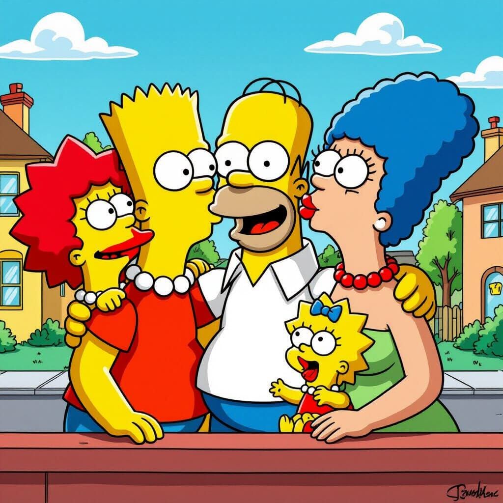 Simpsons Characters in Absurd Romantic Pairings