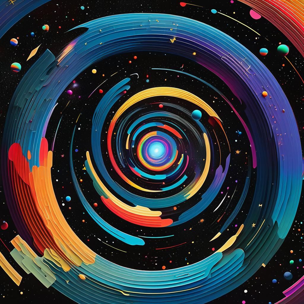 Genesis of Universe: Abstract Expressionist Digital Art