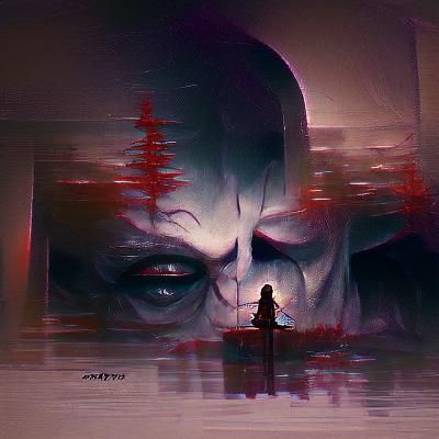 Sinister Scene in Greg Rutkowski Style