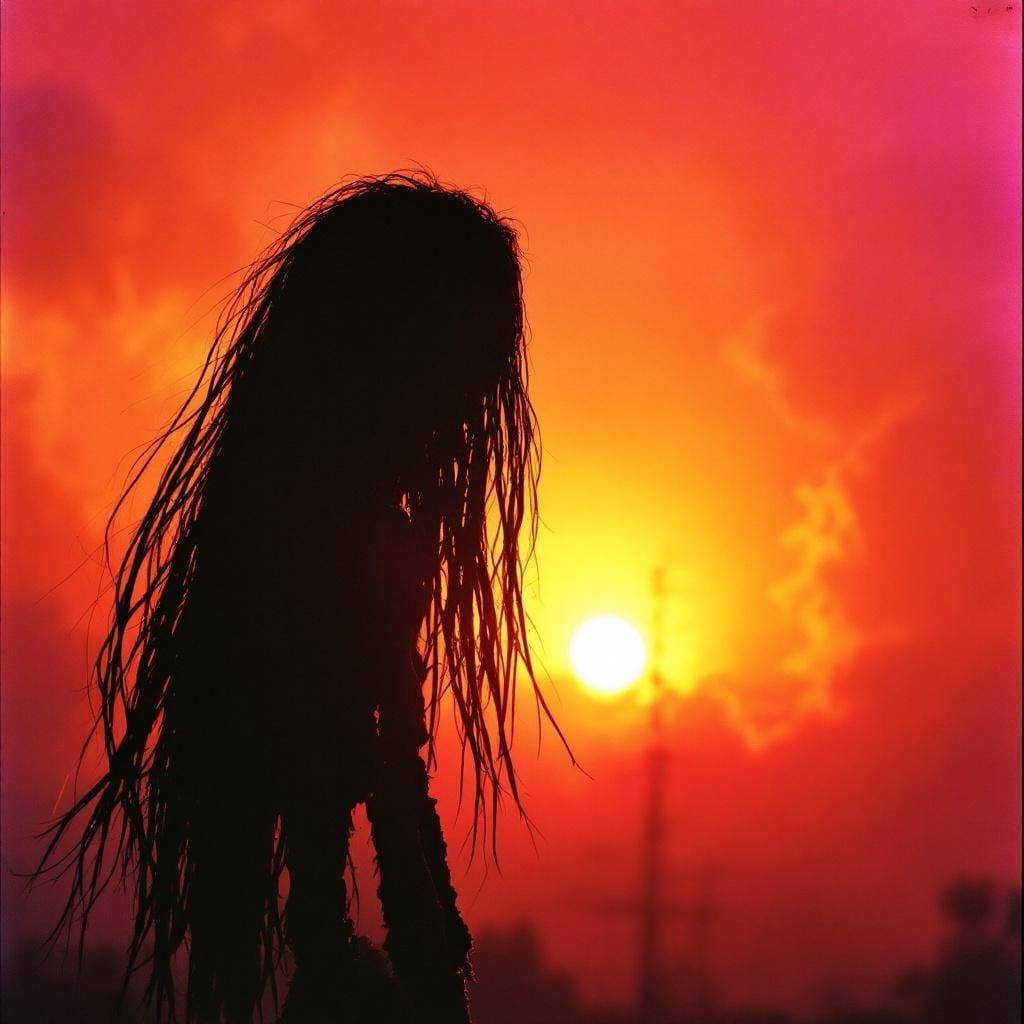 Voodoo Doll Silhouette in Cinematic Style
