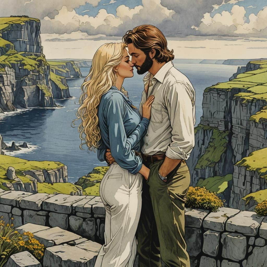 Romantic Kiss at Cliffs of Moher, Bande Dessinée