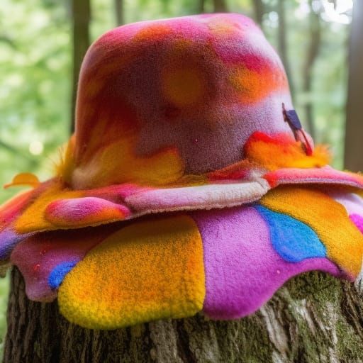 Colorful Fungi Hat: Professional Photography
