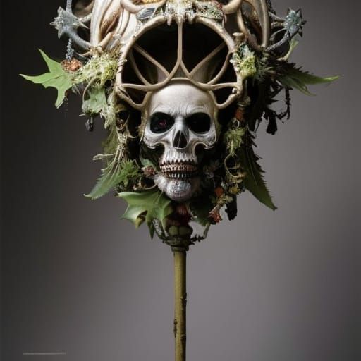 Intricate Portrait of a Withered Hag of Death