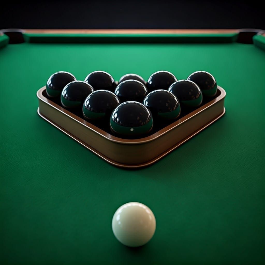 A pool table