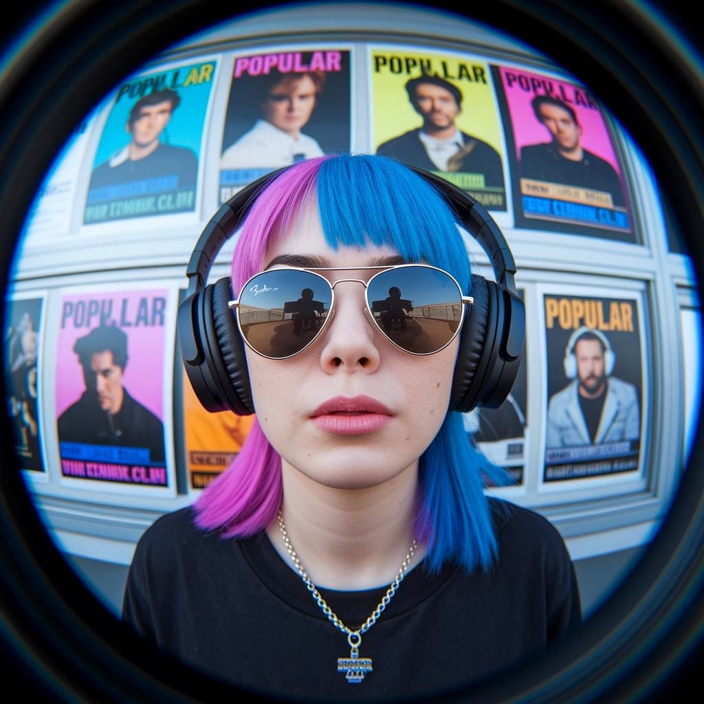 Vibrant Music Lover in a Whimsical World