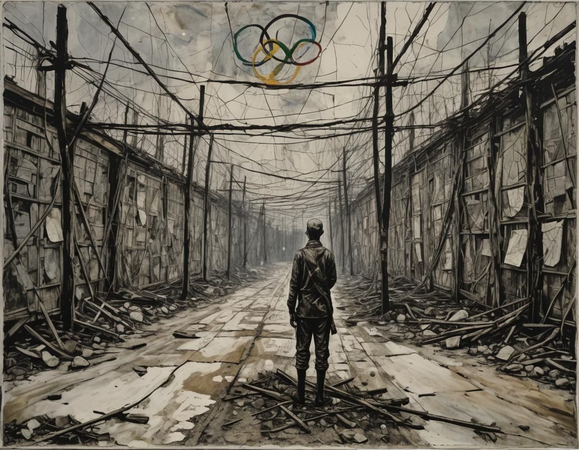 Etching of Supply and Demand in Mixed-Media Style