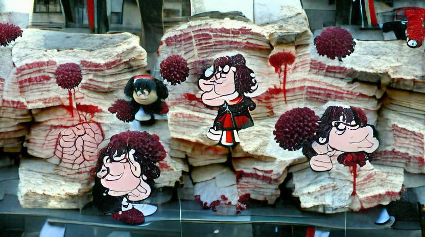 Surreal Mafalda Made of Blood and Veins