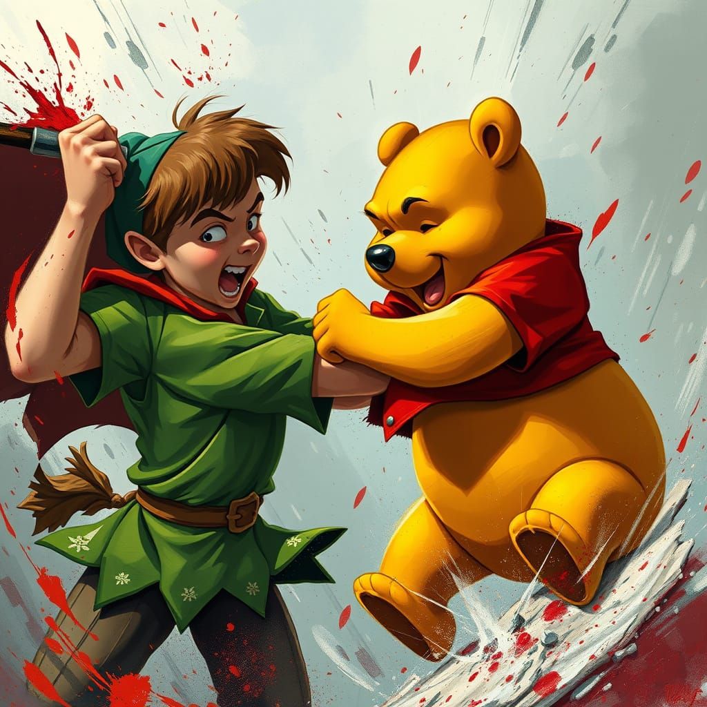 Winnie the Pooh and Peter Pan Clash