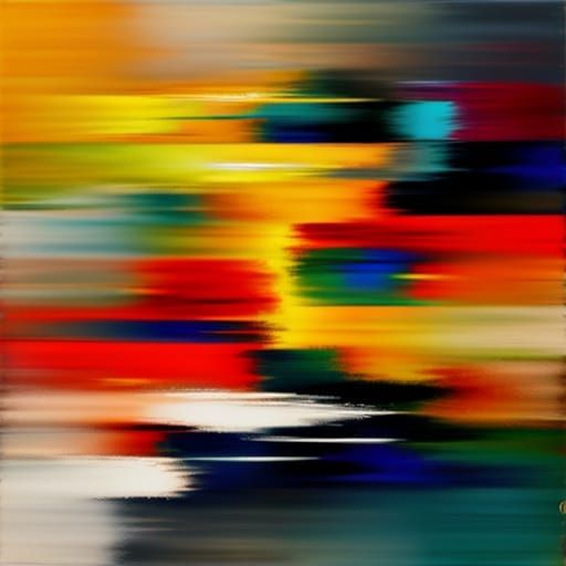 Vibrant Abstract Artwork in Expressive Impressionist Style
