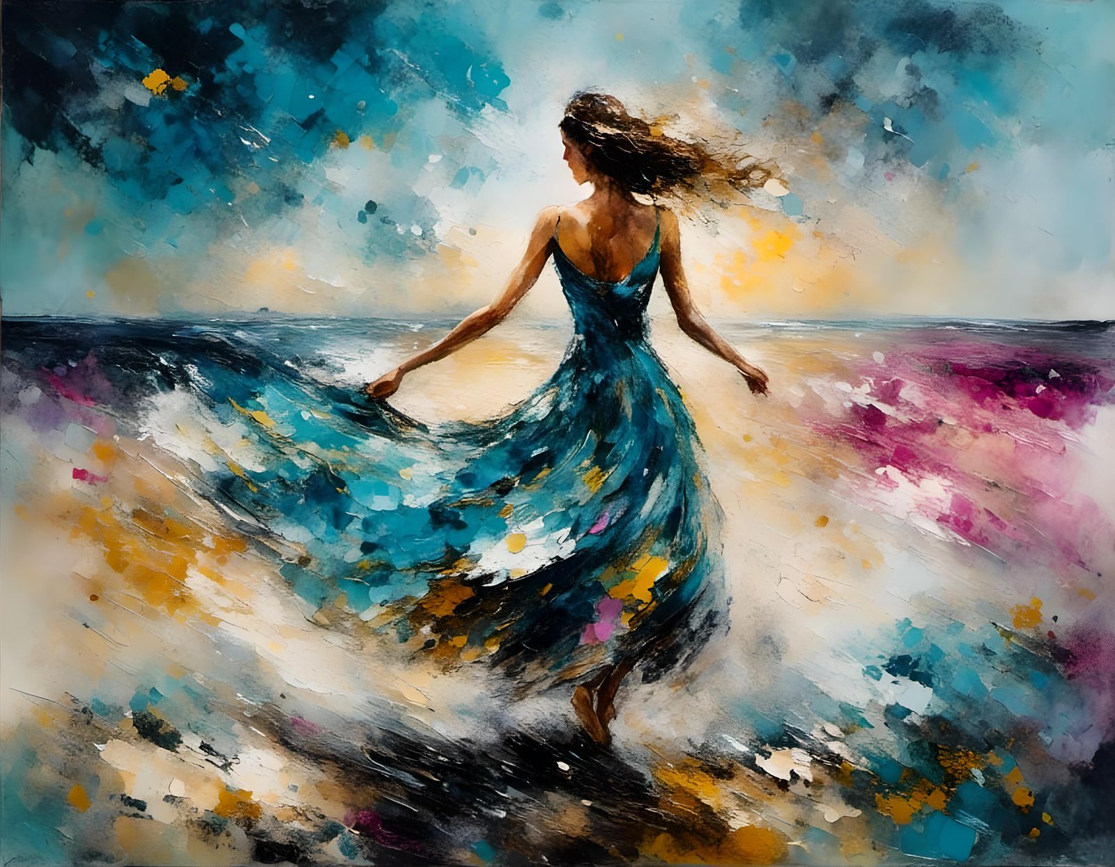 Romantic Twilight Dance by the Ocean