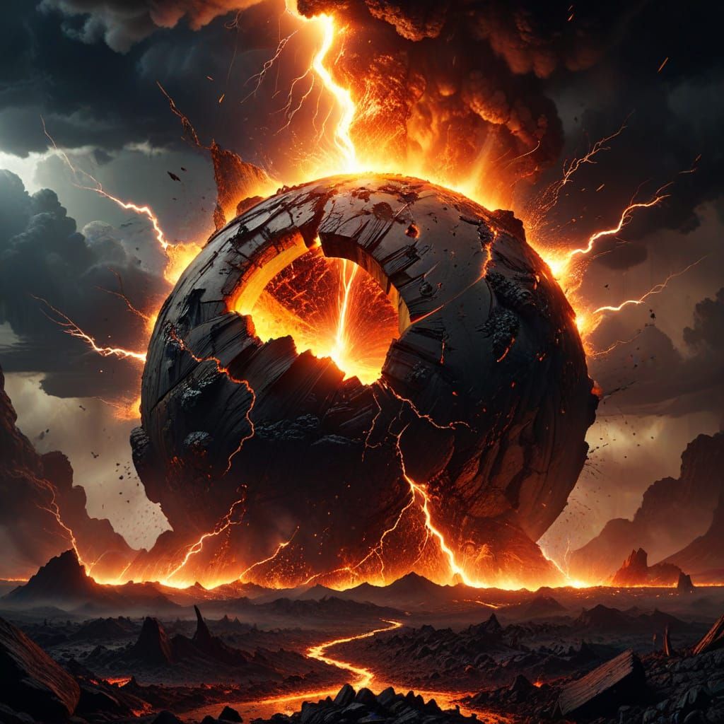 Apocalyptic Chaos: Earth's Core Ripped Apart by Laser Beam