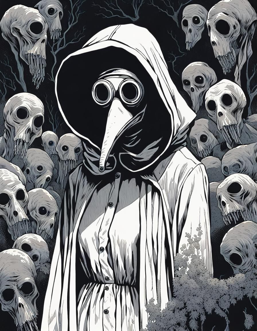 Ethereal Plague Doctor Creeping in the Dark