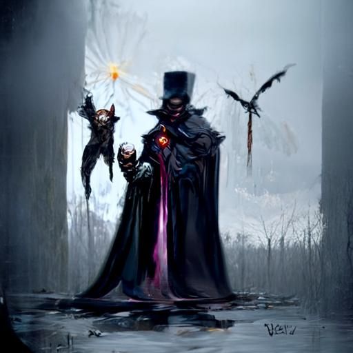 Sinister Dark Magician Tarot Card