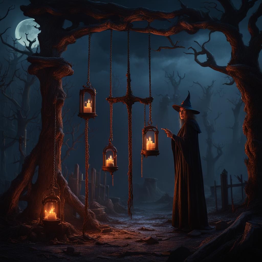 Witches at the Gallows: Detailed Matte Painting