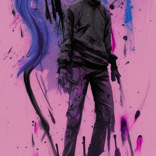 Terrifying Horror Speedpaint with Ink Splatter