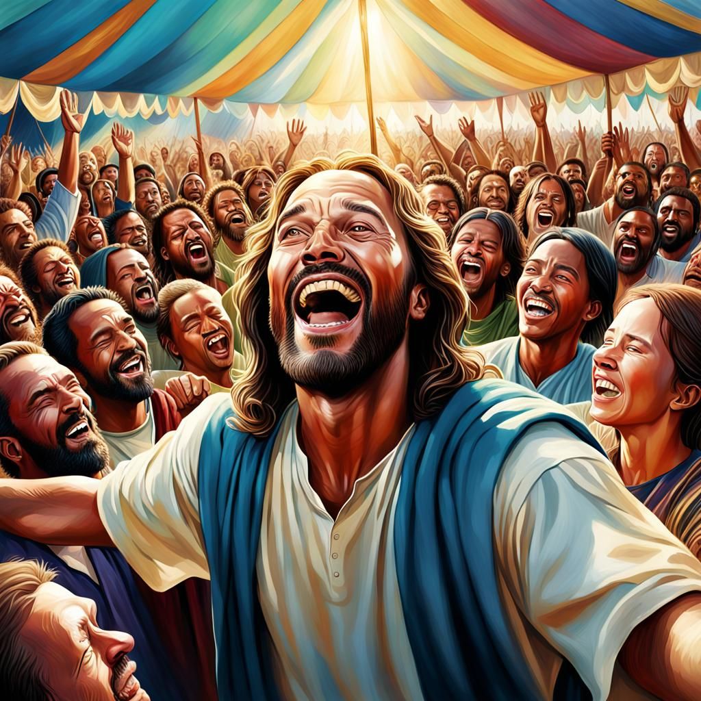 Hyperrealistic Jesus Revival: Miracles and Worship