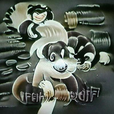 Vintage Cartoon Ferret in Rubber Hose Style
