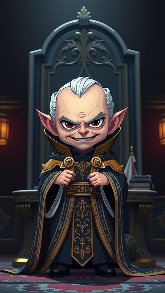 Chibi Emperor Palpatine in Anime Style